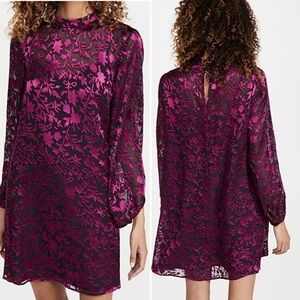 NWT Club Monaco Burnout Swing Dress in Pink Mix/ Rose, size 00